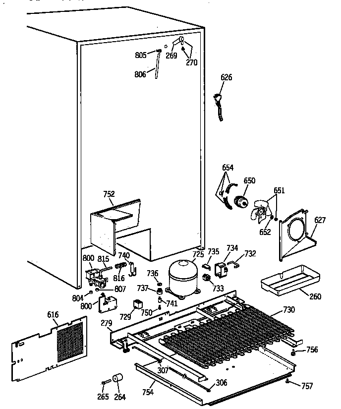 GE TPX24BRYFWW unit parts diagram