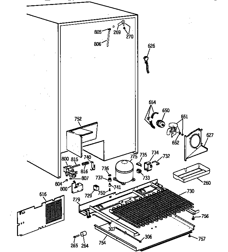 GE TPX24SIYFBS unit parts diagram
