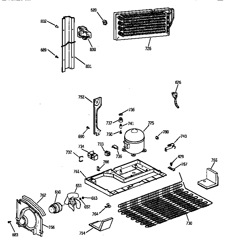 GE TBX22ZAZKRAA unit parts diagram