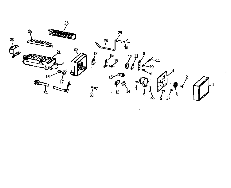 GE TBX22ZAZKRAA icemaker wr30x0327 diagram