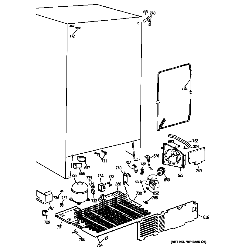 GE TFJ20JAZBAA unit parts diagram