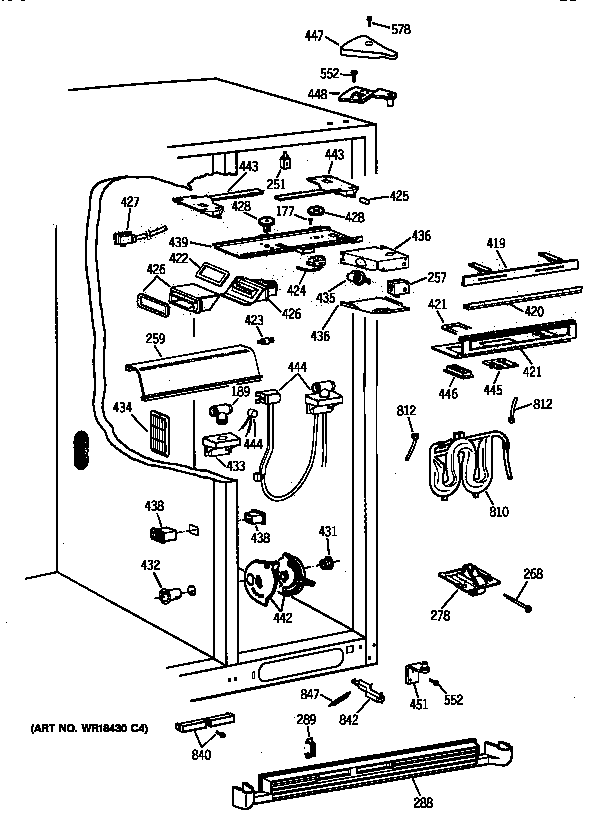 GE TFJ28PFZCAA fresh food section diagram