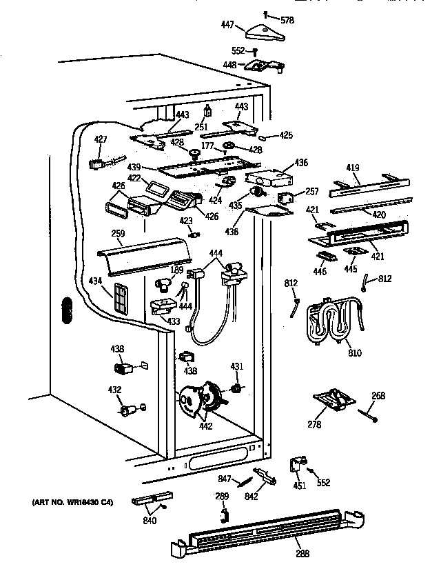 GE TFJ28PFZCWW fresh food section diagram