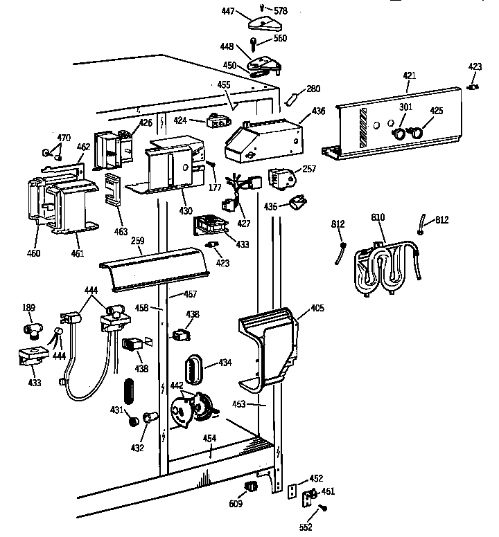 GE TFJ25PRZBWW fresh food section diagram