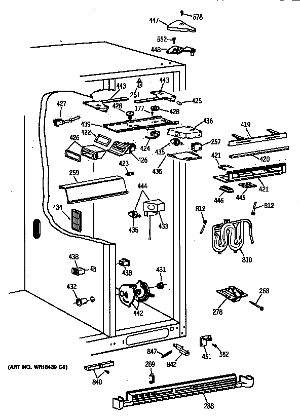 GE TFK30PFZCAA fresh food section diagram