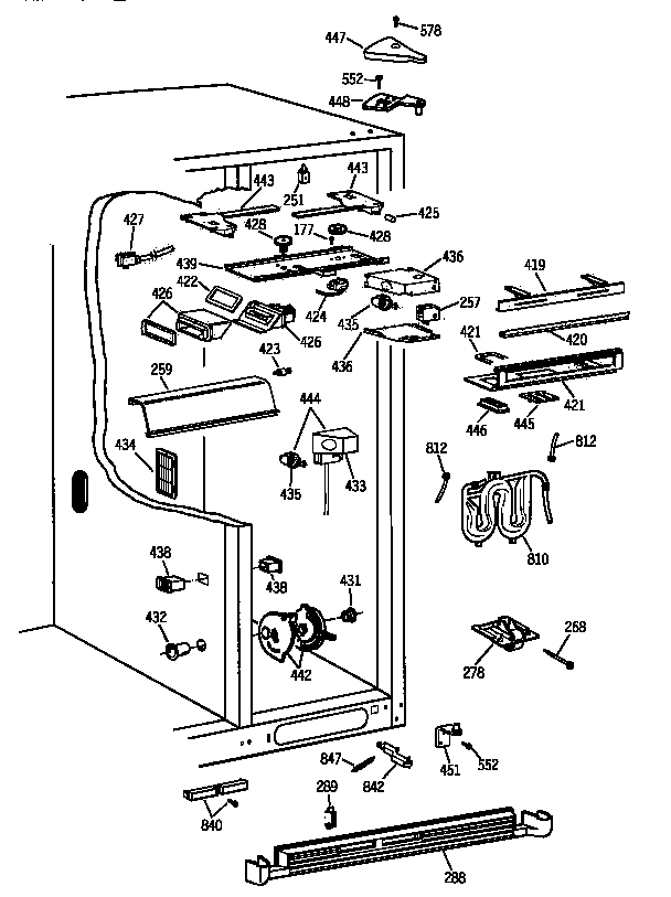 GE TPG24BFZCBB fresh food section diagram
