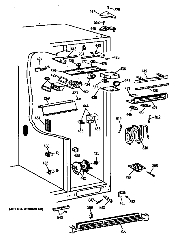 GE TPK24PRZCAA fresh food section diagram