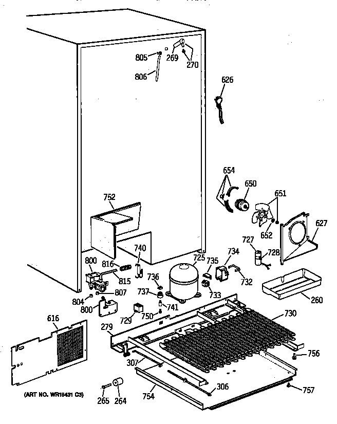 GE TPK24PRZCAA unit parts diagram