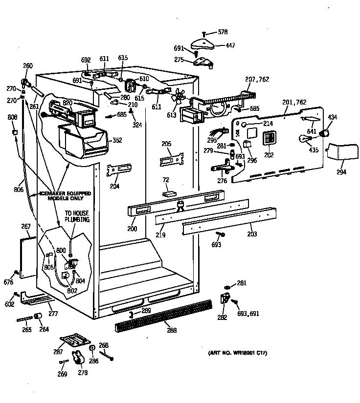 Kenmore 36378567893 cabinet parts diagram