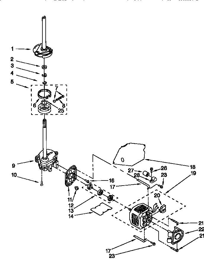 Kenmore 11028299890 motor and pump diagram