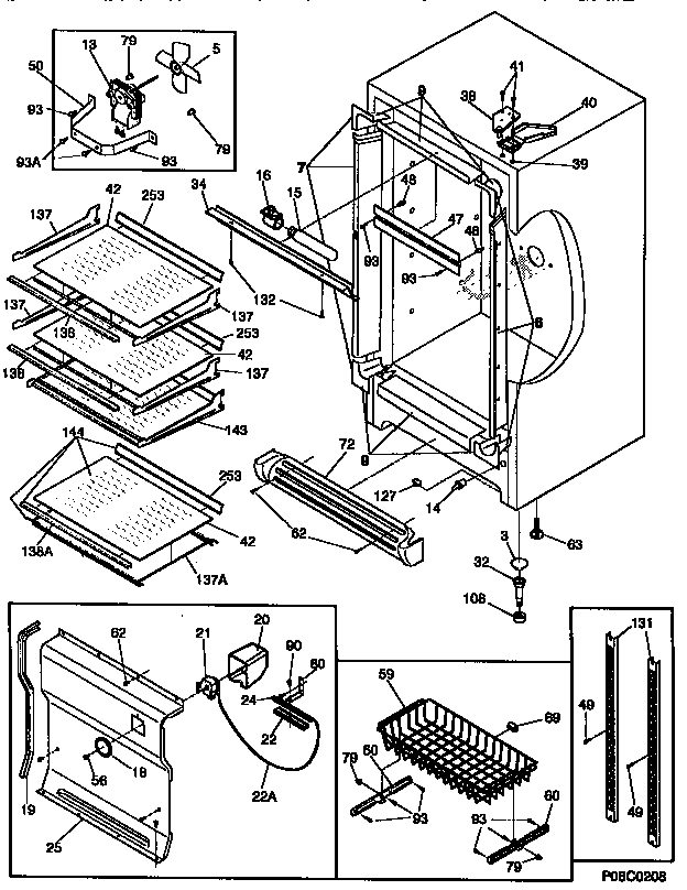 Kenmore 2539280810 cabinet diagram