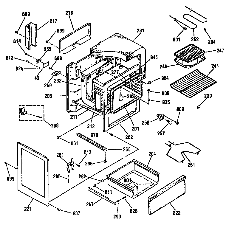 Kenmore 91191478790 body section diagram