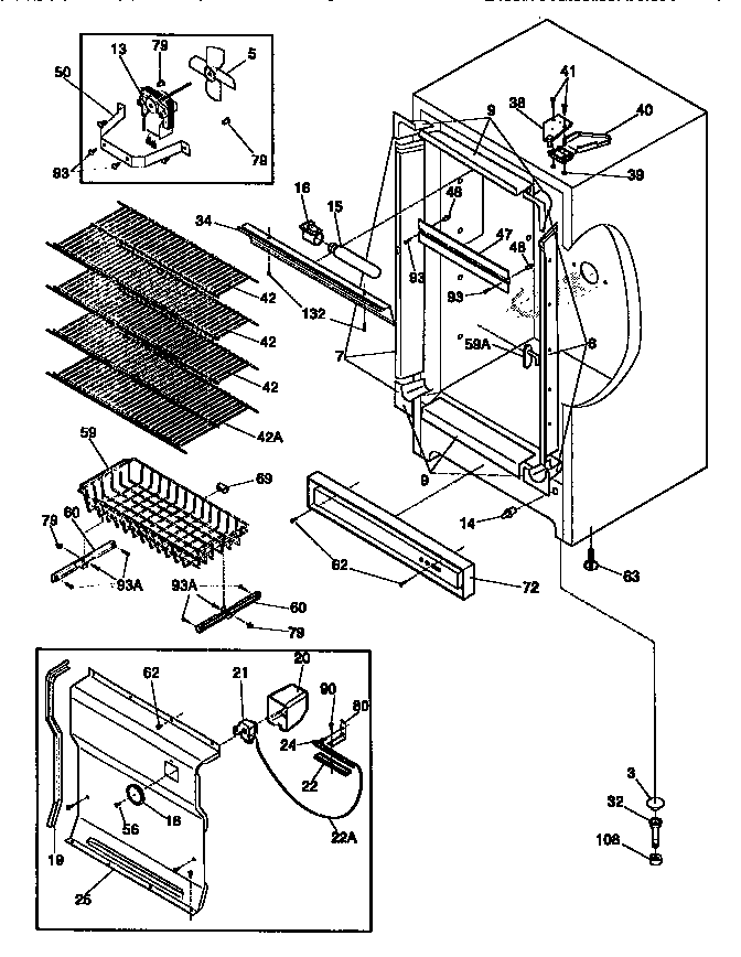 Kenmore 2539287410 cabinet diagram