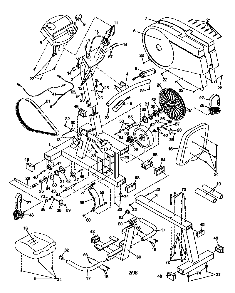 Proform PFEX97570 unit parts diagram