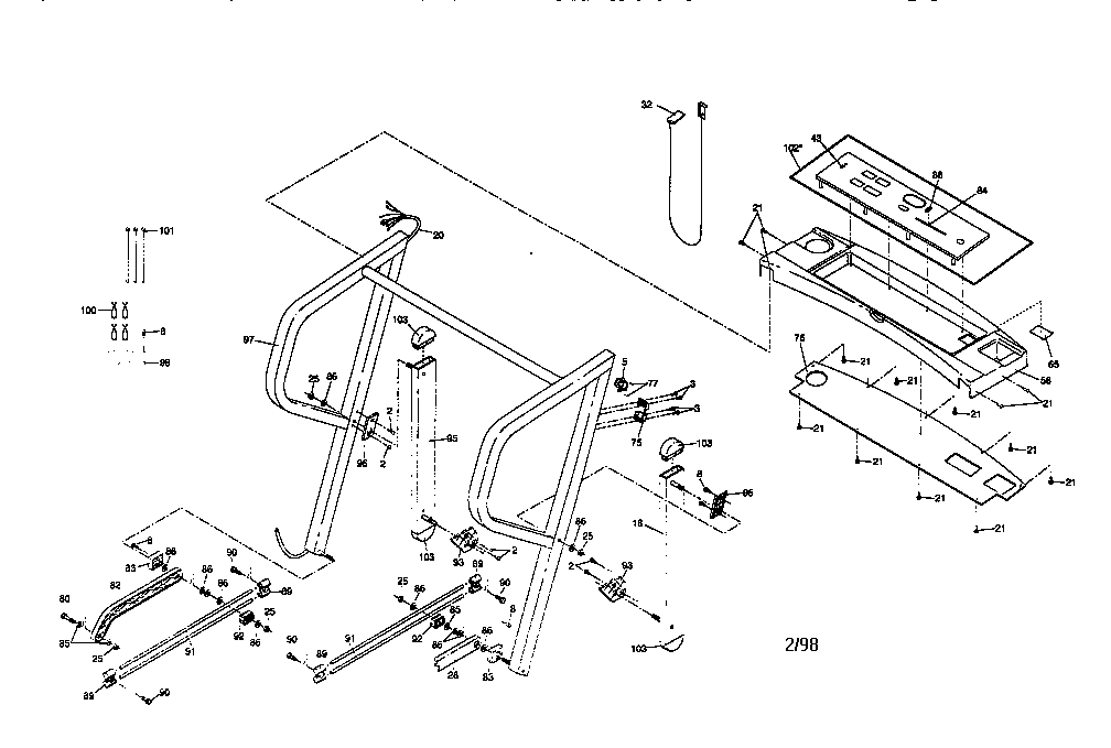 Proform PFTL70070 controler assembly diagram