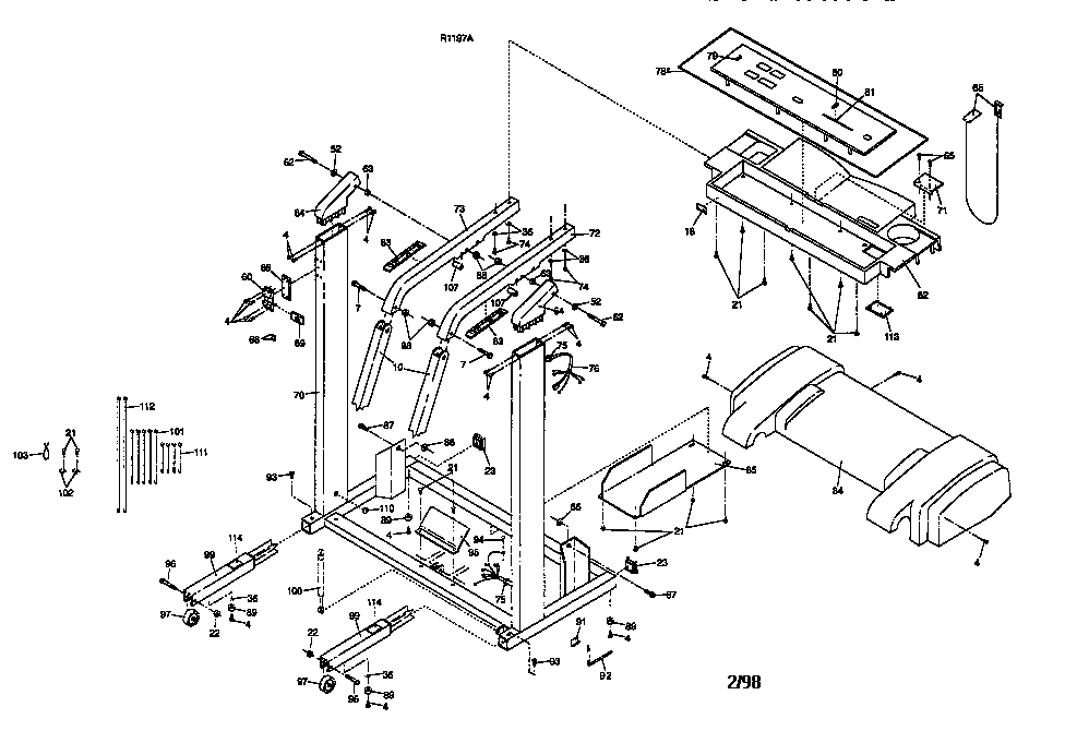 Proform PFTL58570 controler assembly diagram