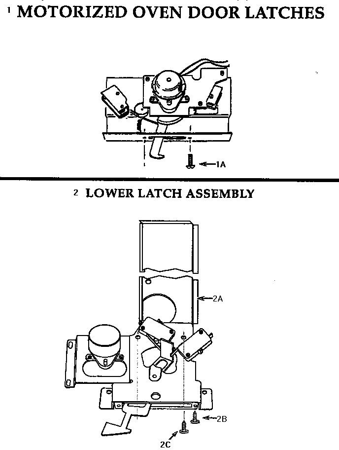 Thermador CT130N-03 door latches/lower latch assy diagram