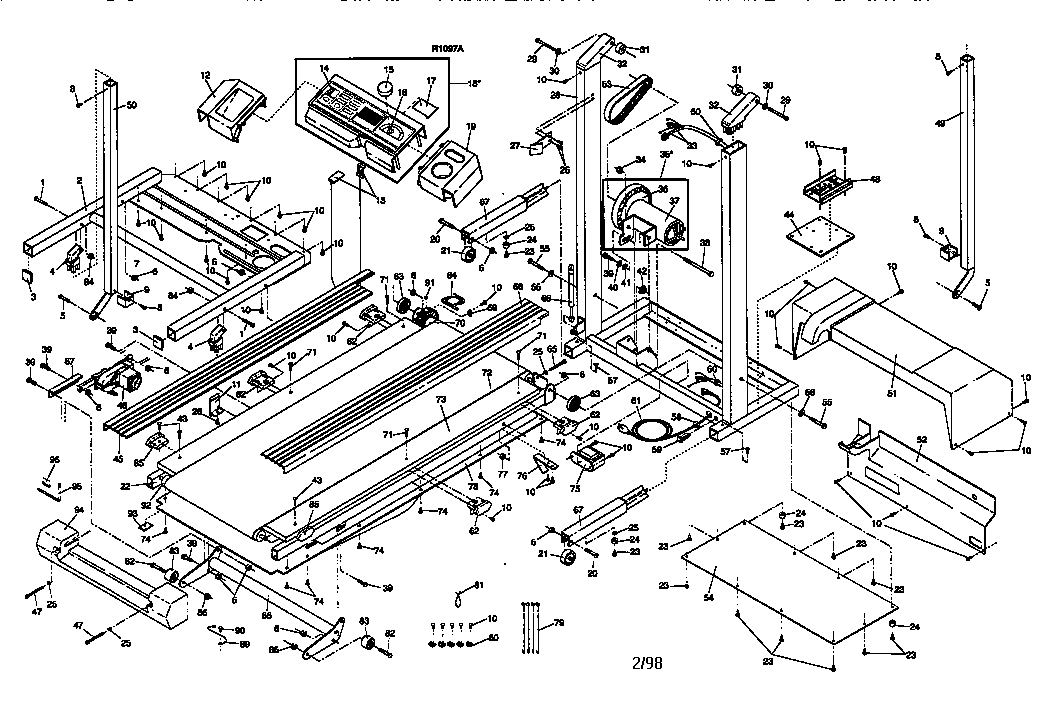 Weslo WLTL41571 unit parts diagram