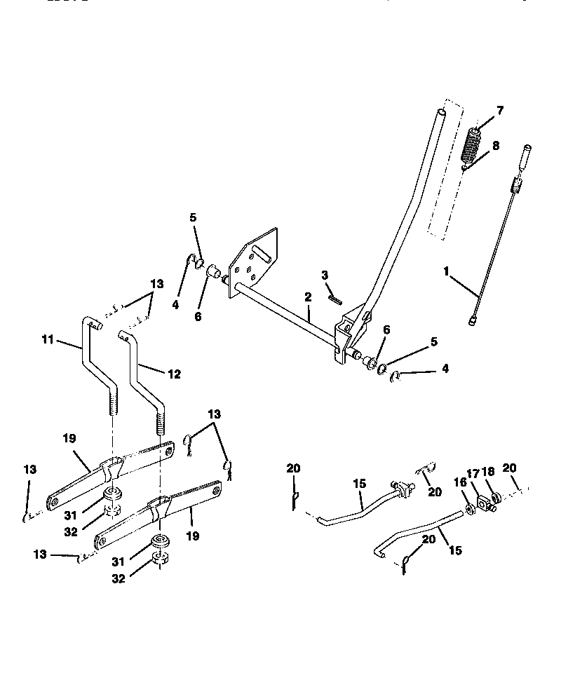 Craftsman 917270622 mower lift diagram
