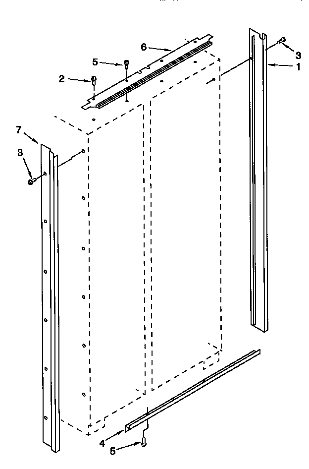 KitchenAid KSSC36MFS05 cabinet trim diagram