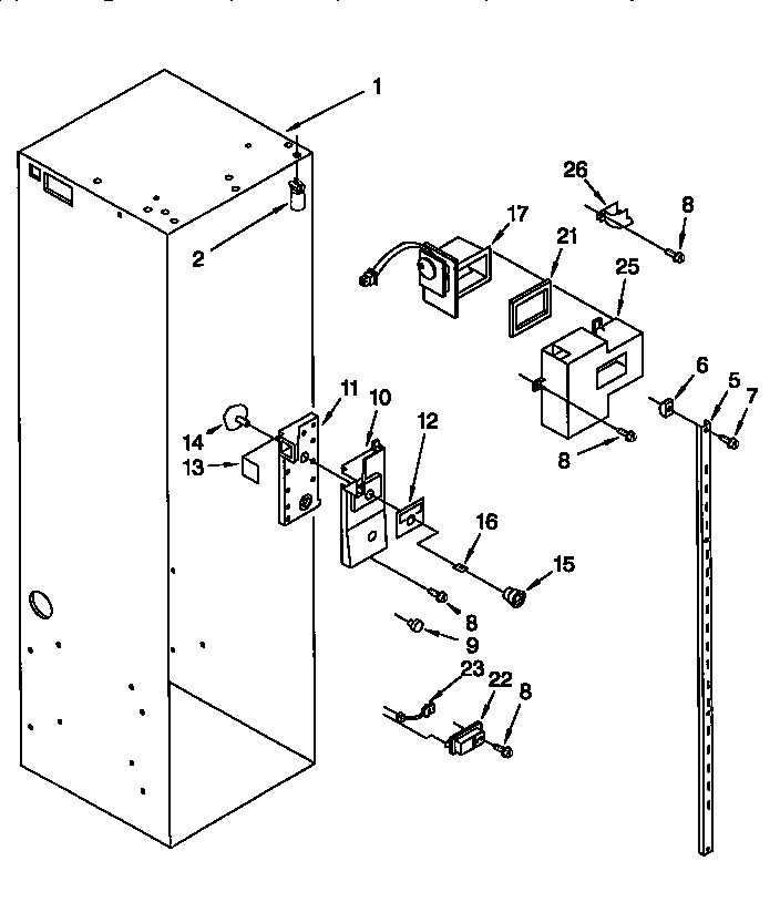KitchenAid KSSC36MFS05 refrigerator liner diagram