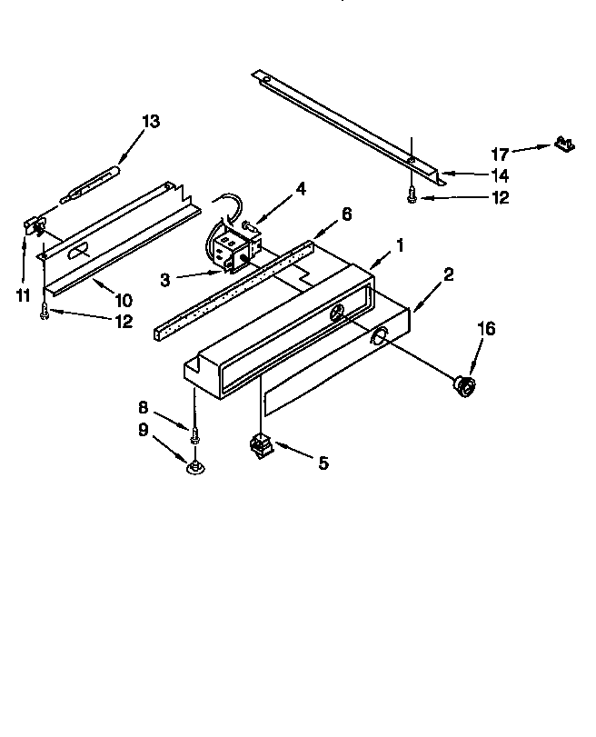KitchenAid KSSC36MFS05 freezer control panel diagram