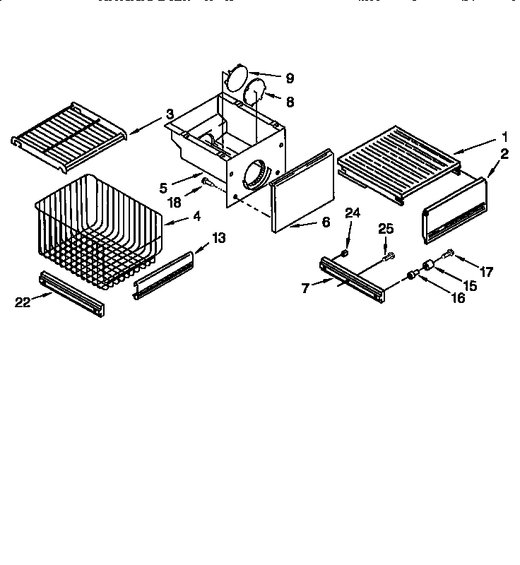 KitchenAid KSSC36MFS05 freezer shelf diagram