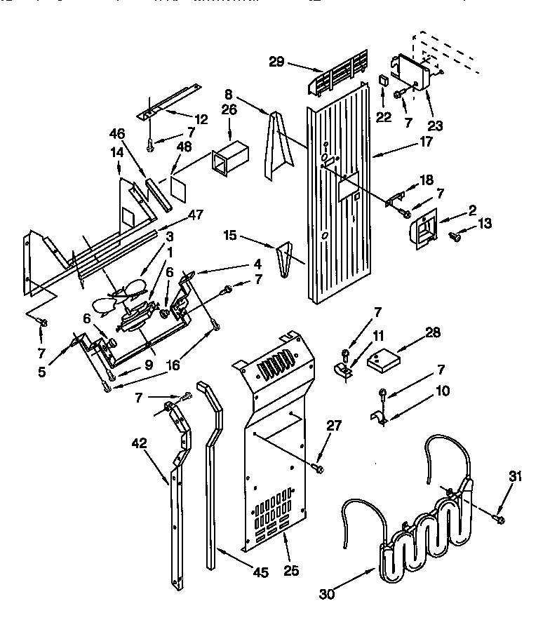 KitchenAid KSSC36MFS05 air flow and reservoir diagram