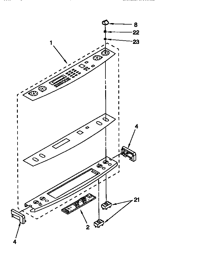 KitchenAid KERC600EAL5 control panel diagram