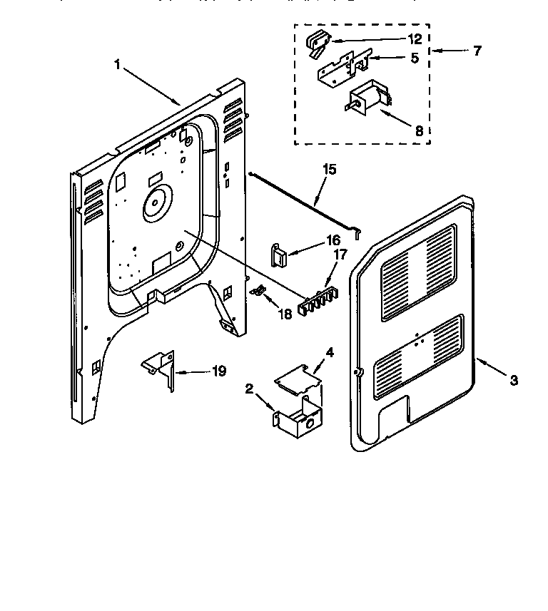 KitchenAid KERC600EAL5 rear chassis diagram