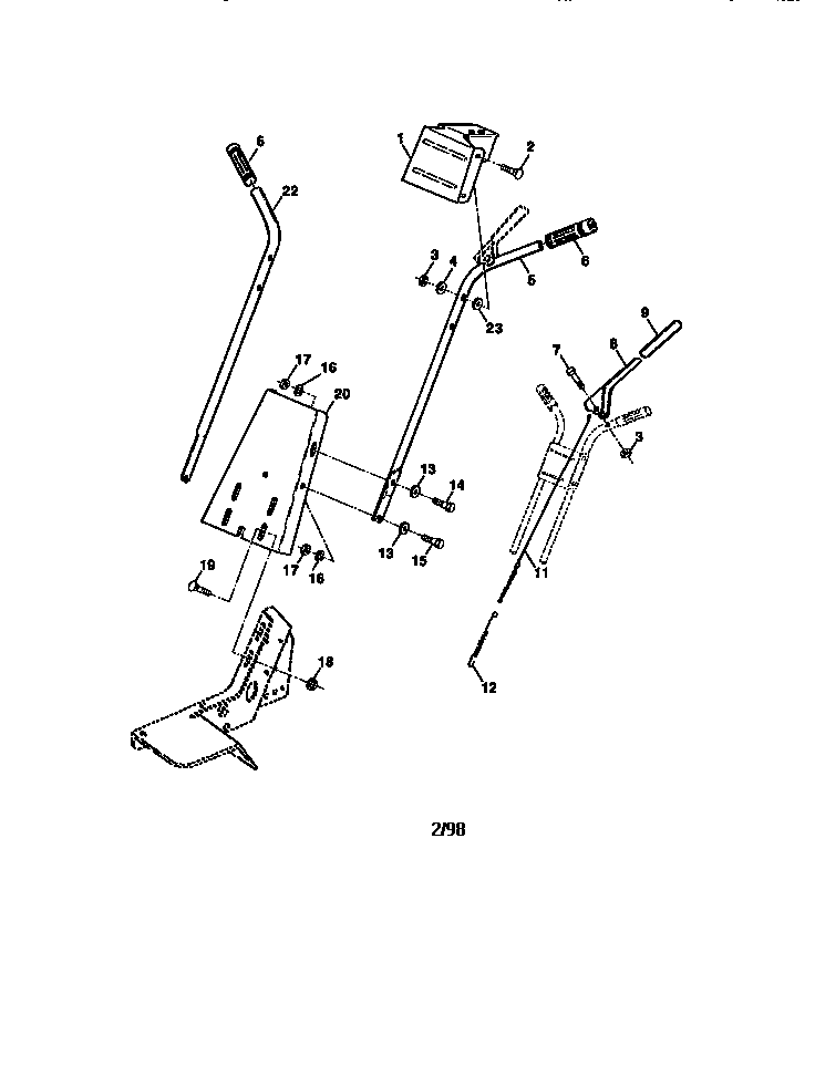 Craftsman 917292200 handle assembly diagram