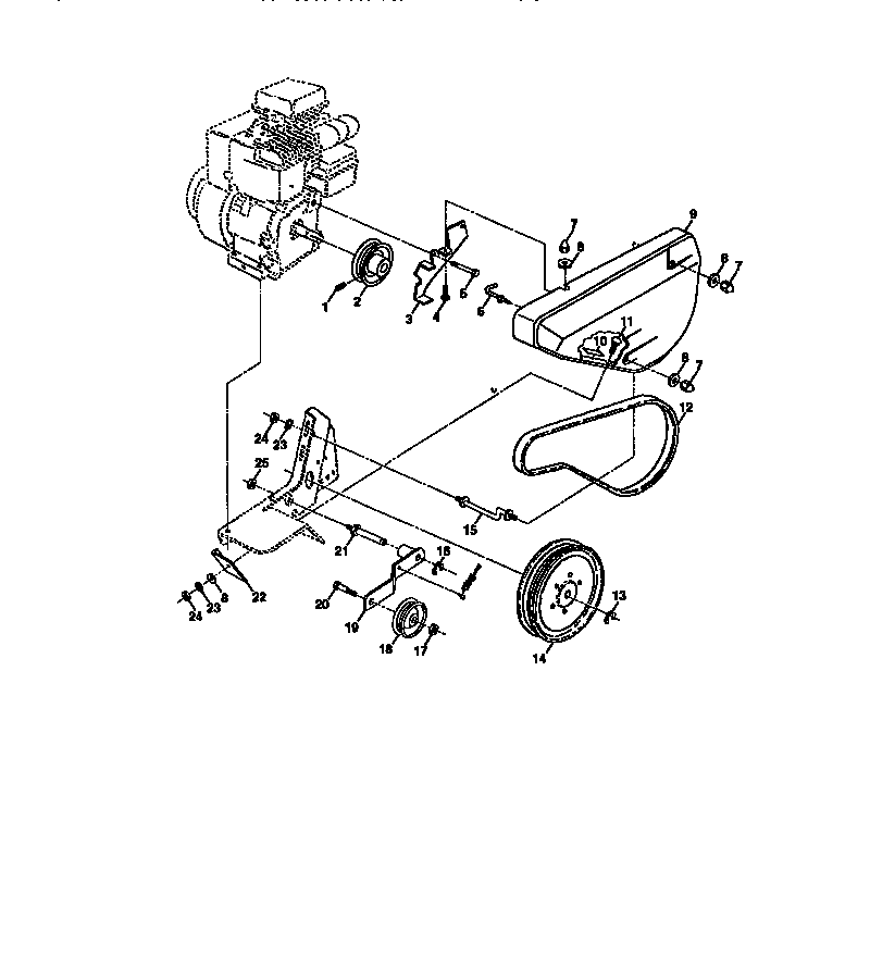 Craftsman 917292200 belt guard and pulley assembly diagram
