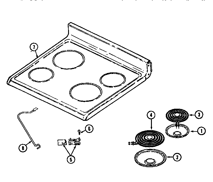 Maytag MER4820AAW top assembly diagram