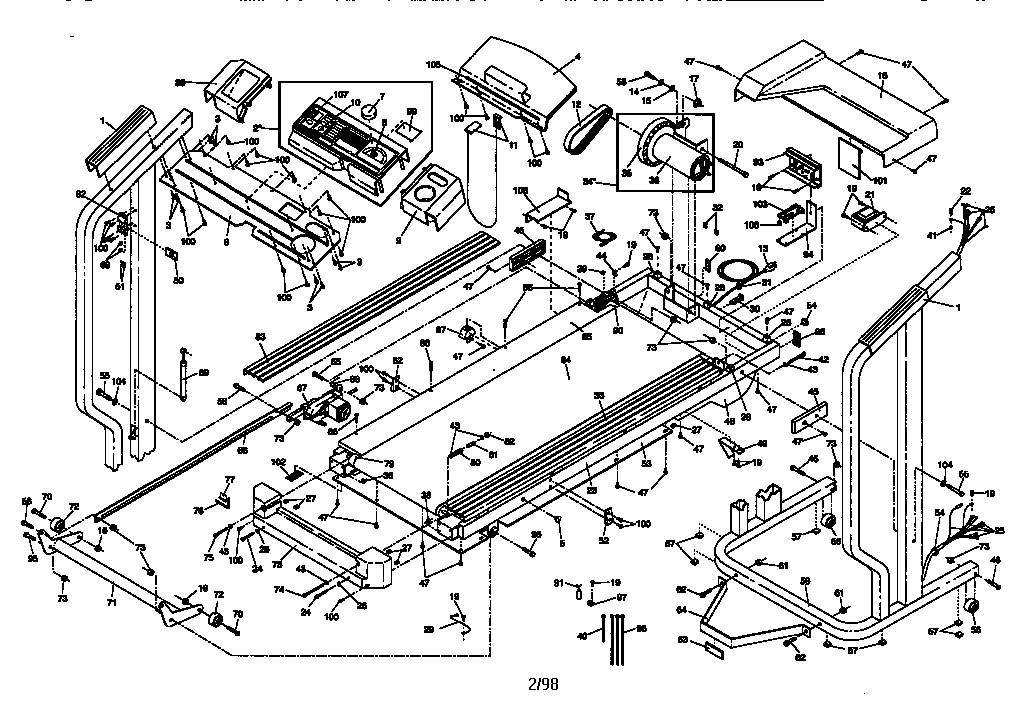 Weslo WLTL93064 unit parts diagram