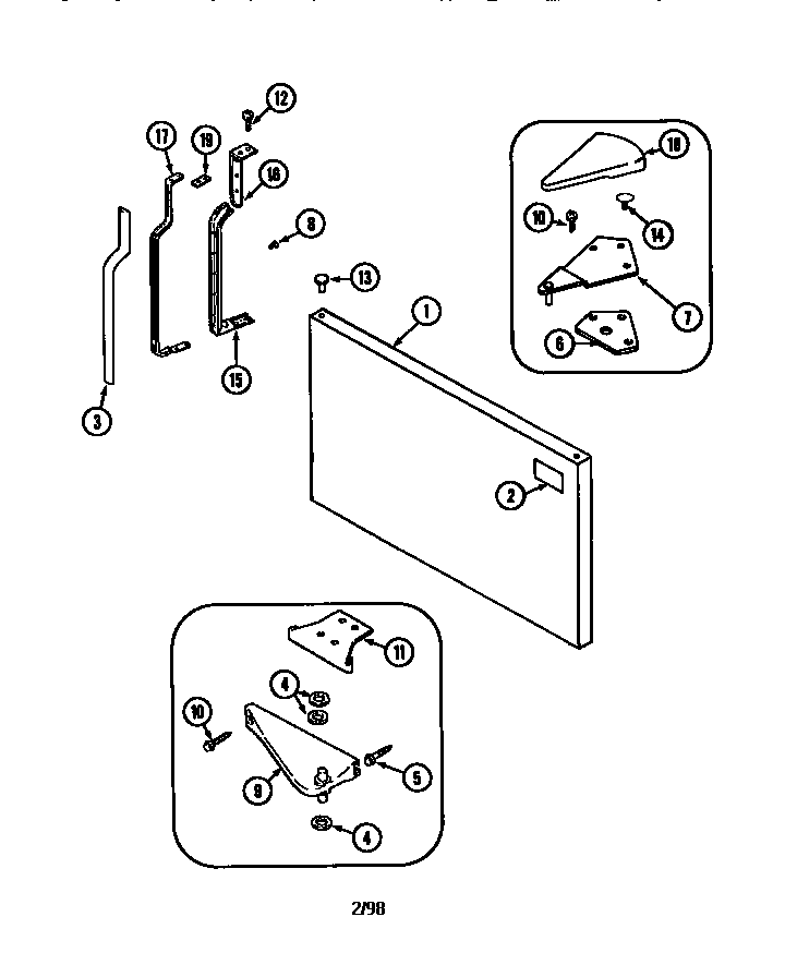 Maytag MTF2155BRN freezer outer door diagram