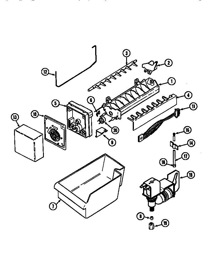 Maytag MTF2155BRN ice maker diagram