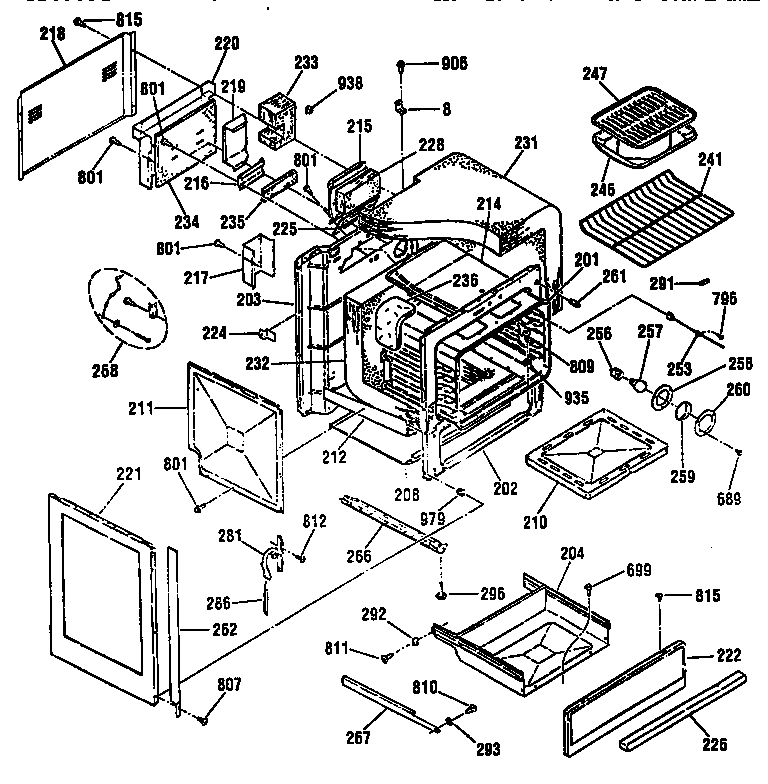 Kenmore 91136665790 body section diagram