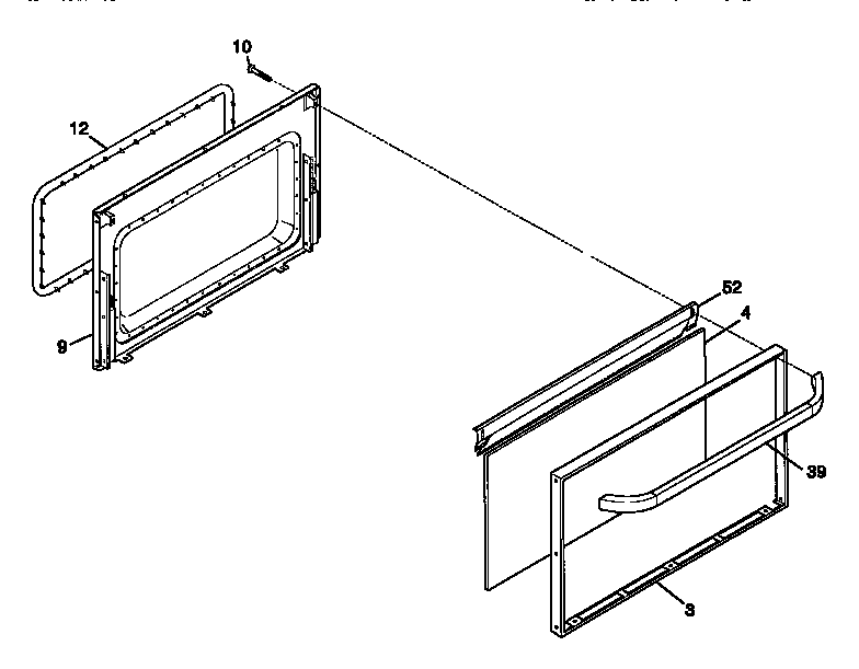 Frigidaire FGF333SAWJ door diagram