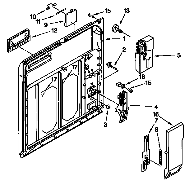 Whirlpool GU980QPDZ0 inner door diagram