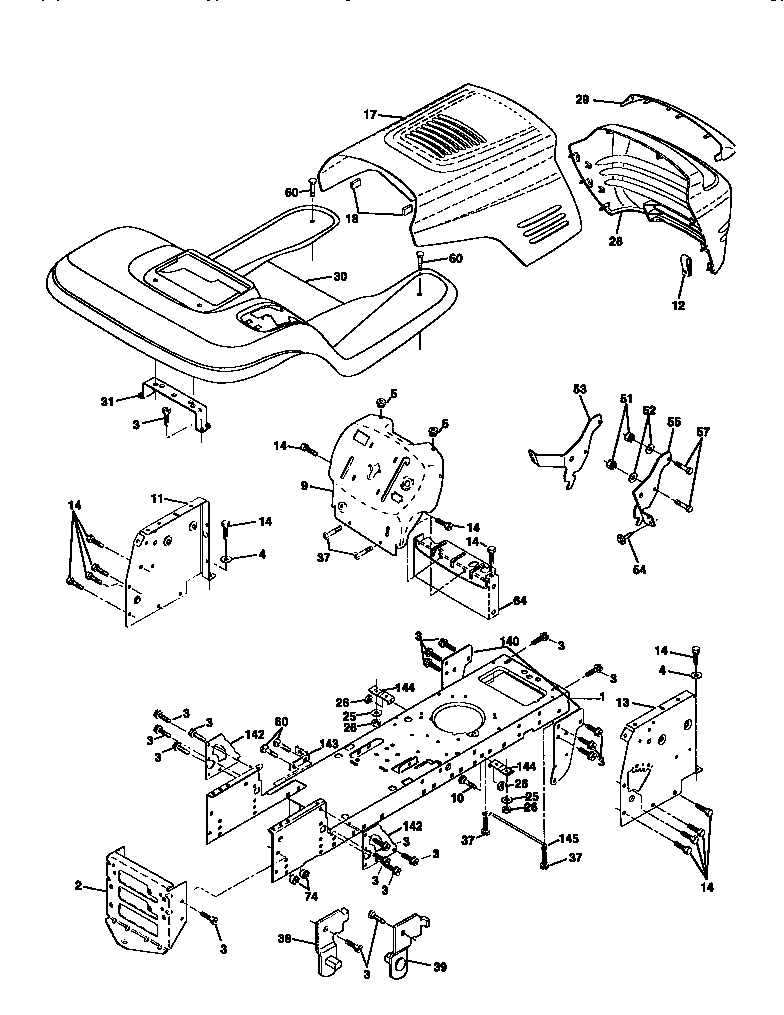 Craftsman 917270630 chassis and enclosures diagram