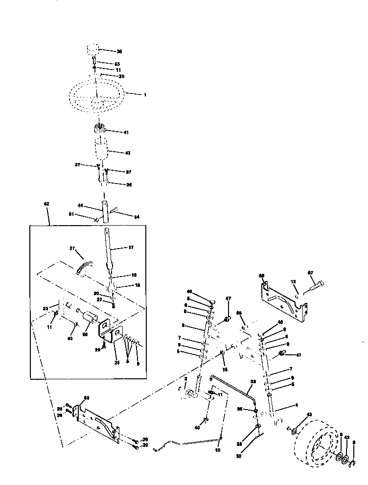 Craftsman 917270630 steering assembly diagram