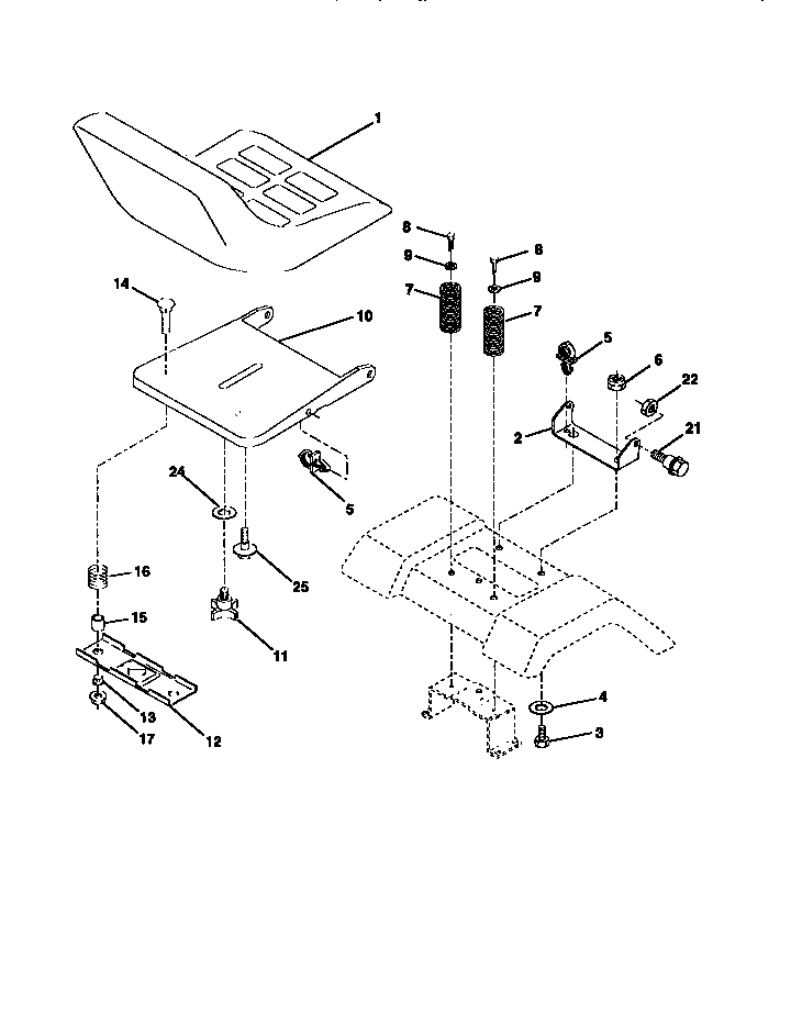 Craftsman 917270630 seat assembly diagram