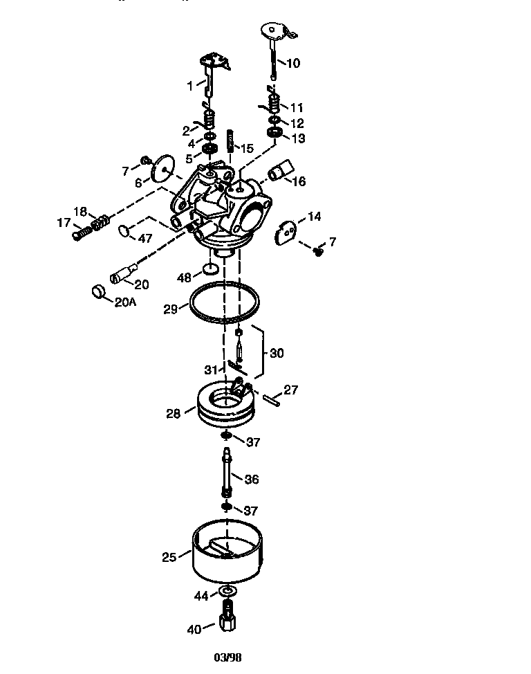 Craftsman C950-60901-0 carburetor 640078a diagram