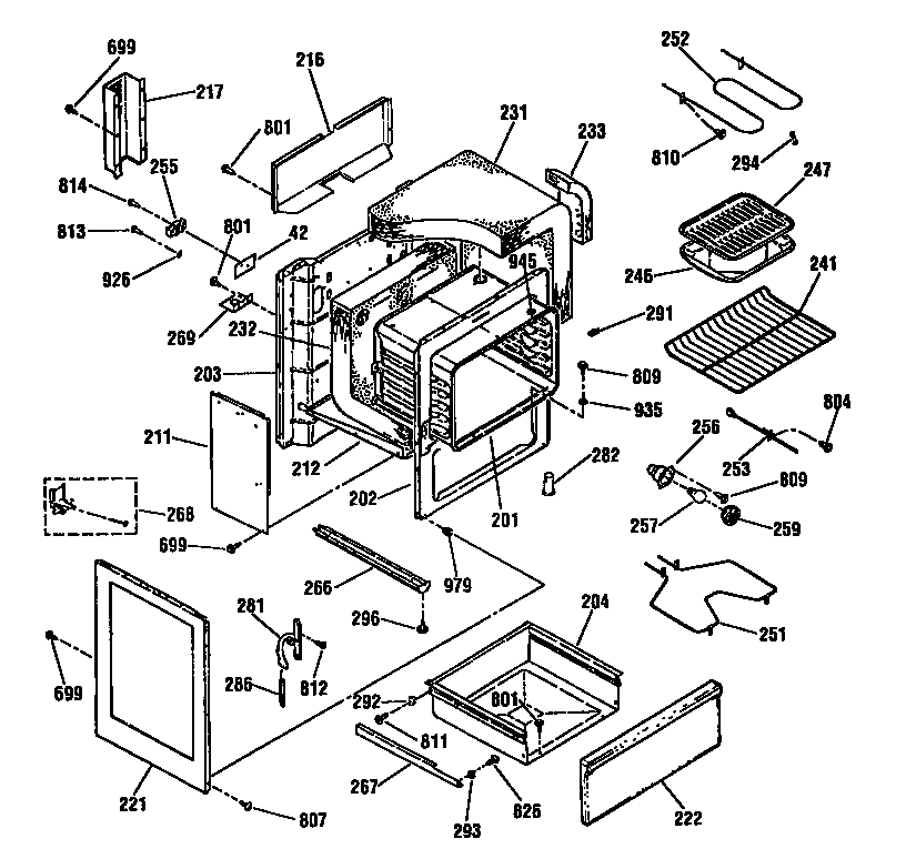 Kenmore 91192391790 body section diagram