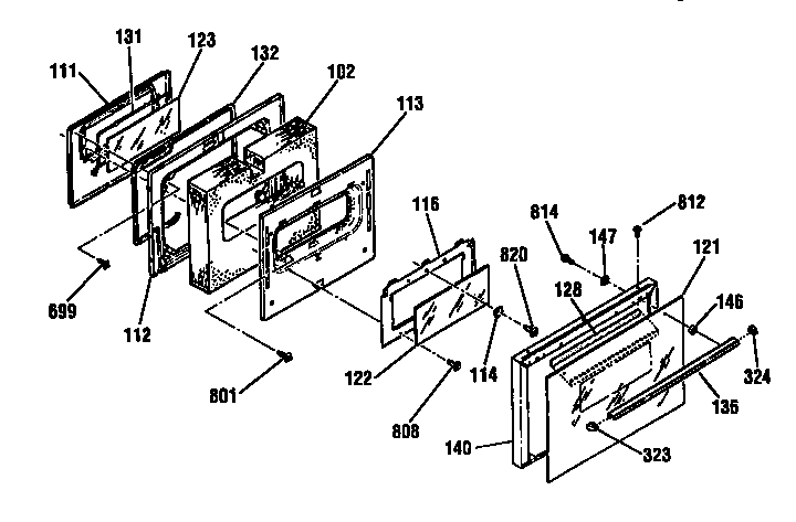 Kenmore 91192391790 door diagram