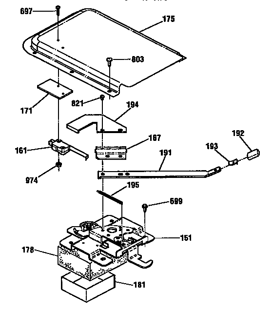 Kenmore 91192391790 door lock section diagram
