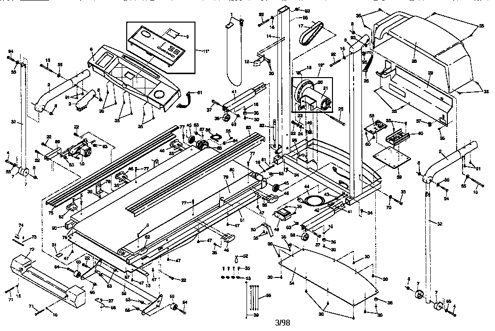 Weslo 831297100 unit parts diagram