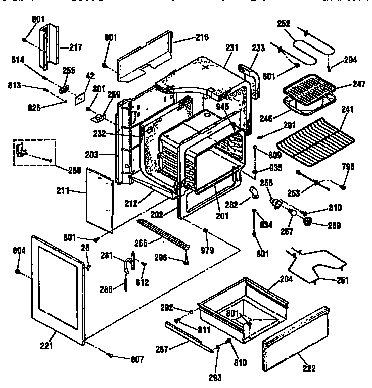 Kenmore 91195566790 body section diagram