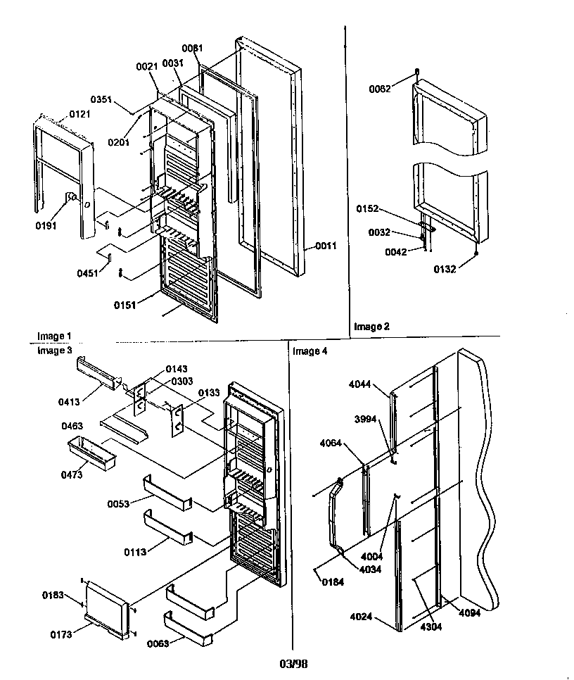 Amana SRD27SE-P1190329WE refrigerator door diagram
