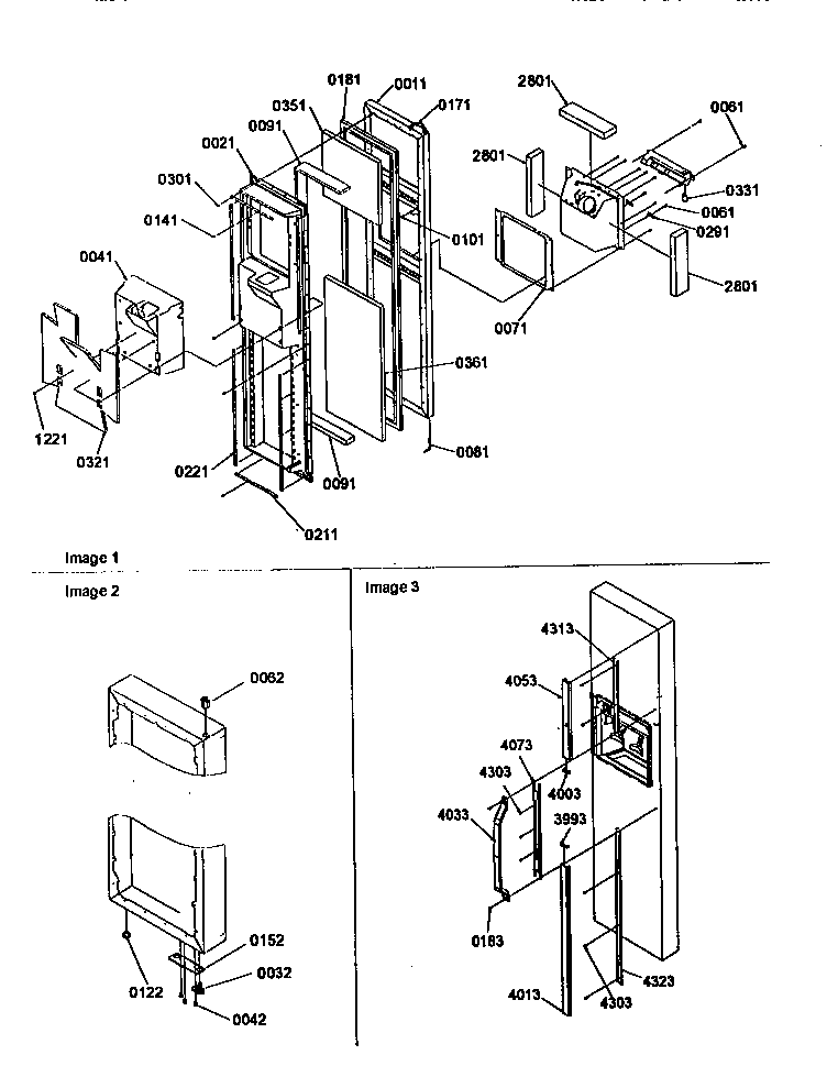 Amana SRD27SE-P1190329WE freezer door diagram